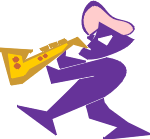 A Cartoon Saxophone.  Do not attempt to play this at home!